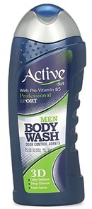 ACTIVE Гель для душа мужской, с витамином B5 "Спорт 3D" NATURAL, 400 мл (12 шт)