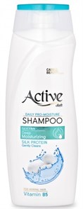 ACTIVE Шампунь увлажняющий CARE & BEAUTY. С протеинами шелка и витамином B5, 350 мл (12 шт)