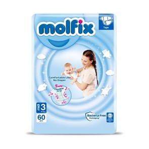 Детские подгузники Molfix 3-ка Midi 60 шт (4-9 кг)
