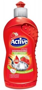 ACTIVE Гель для мытья посуды "Клубника и малина", 500 мл Red (12 шт)