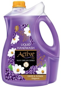 ACTIVE Жидкое мыло жемчужное, с соевым белком "Цветочный соблазн", 3750 мл Purple (4 шт)
