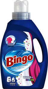 BINGO средство для стирки (LIQUID DET WHITE COLORS) 2.6л (6 шт)
