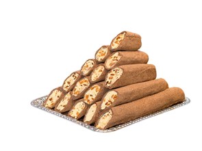 293 Hacibaba лукум Шоколадный с миндалем в обсыпке несквик 2,5кг. 1/6