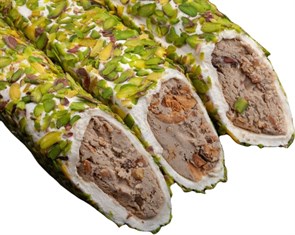 472 Hacibaba лукум Мега с пастой из миндаля в фисташковой стружке 2,5кг 1/6