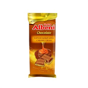 Albeni плитка с карамельным кремом 85гр*15шт*6бл