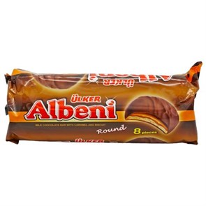 ULKER Albeni Round печенье с карамелью в молочным шоколадом 320гр. 1/12шт.