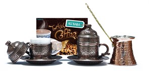 Ali baba две чашке Турецкого кофе в кофейнике 100гр. 1/18шт.