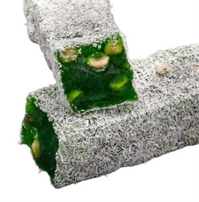 Anadolu лукум королевский со вкусом киви с фундуком в кокосе вес  (K9-C9)