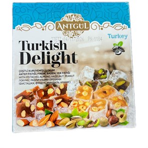 ANTGUL FFB рахат-лукум ассорти (фисташки, фундук, миндаль, арахис) 100гр. 1/30шт.