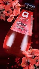 AVSAR Hisbiscus berry минеральная вода с вкусом  200мл. 1/24шт.