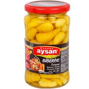 Aysan Biberiye перец острый в рассоле 340гр. (стекло) 1/12шт.
