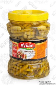 Aysan Yakan перец стручковый острый в рассоле 1,6кг.(банка пластик) 1/6шт.