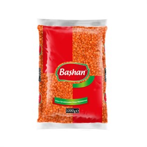 Bashan Красная чечевица, круглая, шлифованная 1 кг  1/12шт.