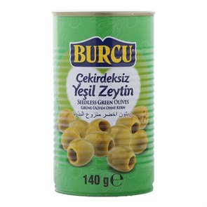 Burcu Оливки зеленые без косточки в маринаде 140гр. ж/б 1/24шт.