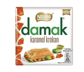 NESTLE DAMAK karamel krokan шоколад с фисташками и карамелью 60гр. 1/6шт.*24бл.