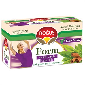 Dogus чай FROM YESIL CAY TARCINLI BITKI зеленый травяной с корицей 20п 1/12шт.