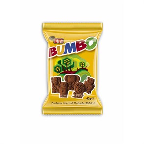 ETI BUMBO бисквитное печенье с какао со вкусом апельсина 42гр. 1/24шт.