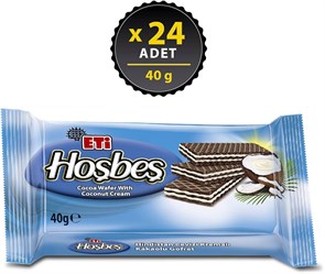 Eti hosbes вафли с кокосовые кремом 40гр. 1/24шт.
