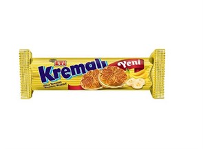 ETI Kremali бисквитное печенье с банановой начинкой 61гр. 1/24шт.