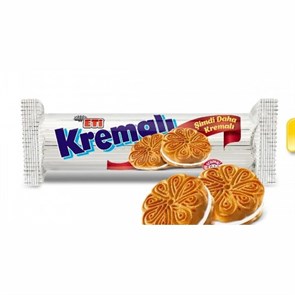 ETI Kremali бисквитное печенье со сливочной начинкой 61гр. 1/24шт.