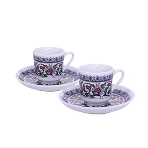 Фарфоровый двойной кофейный сервиз.