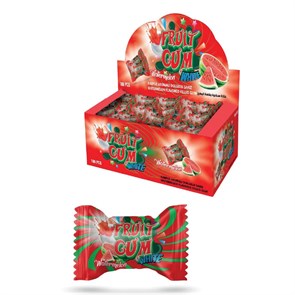 FRUITGUM W. WATERMELON FLAV. FILLED BALLGUM Жевательные резинки с арбузом 1/100шт.