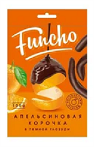 Funcho Апельсиновая корочка в темной кондитерской глазури 100гр. 1/12шт.