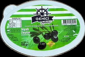 GEMICI siyah zeytin маслины в масле 150гр. 1/24шт.