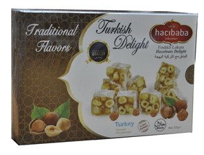 Hacibaba лукум фундук 225гр.1/36шт.