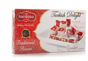 Hacibaba лукум гранат с фисташкой 400гр. 1/24шт.