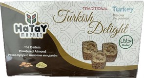 Hatay Market TOZ BADEM рахат-лукум с молотом миндалём  400гр. 1/18шт.