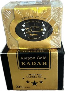 KADAH Aleppo Gold Мыло с оливковое масло+лавровое масло 20% 1/24шт.