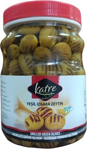 Katre зеленые оливки на гриле 1250гр. пластик