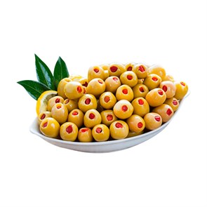 Katre Зеленые оливки с перцем   4XL (141-160) 10кг (Biberli)