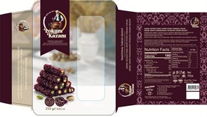 LOKUM KAZANI Рахат-лукум с барбарисом и фисташками 200гр. 1/24шт.