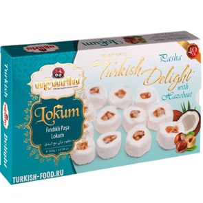 Ugurlu Лукум Паша с фундуком в кокосе 350 гр 1/12шт.