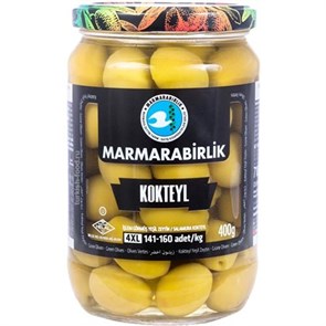 Marmarabirlik KOKTEYL Оливки 4XL(141-160) с косточкой стекло 400гр. 1/6шт.