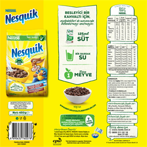 NESTLE nesquik Vitaminler Demir ve Kalsiyum несквик витамин 450гр. 1/10шт.
