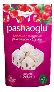 Pashaoglu рахат-лукум Султан с клюквой со вкусом сливок 150гр.  1/18шт.