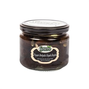 SOSERO Маслины фаршированные сыром SIYAH ZEYTIN (пастеризованные)  290гр. 1/12шт.