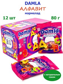 Tayash DAMLA GUMMY Жевательный мармелад алфавит 80гр. 1/12шт.*6бл.