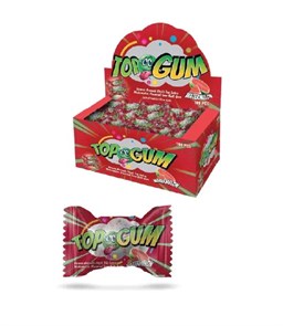 TOPGUM WATERMELON FLAVOURED SOUR BALLGUM Жевательные резинки с арбузом 1/100шт.