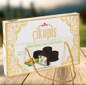 Ugurlu  Пишмание  Cikopis 200 гр с фисташкой в шоколаде 200 гр (сумочка) 1/18