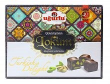 Ugurlu Рахат-лукум с фисташкой в шоколаде 240гр. 1/10шт.