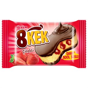ULKER  8 kek клубника кекс с джемом  55гр. 1/24шт.*6бл.