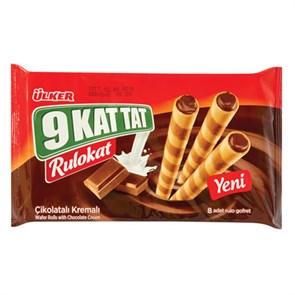 Ulker 9 kat tat Rulokat вафли шоколад 42гр. 1/12шт.