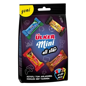 Ulker All Star Супер мини Ассорти шоколадных мини батончиков 89гр.*10шт.