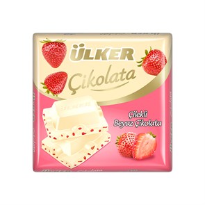 Ulker cikolata Белый шоколад склубникой  60гр.*6шт*6бл