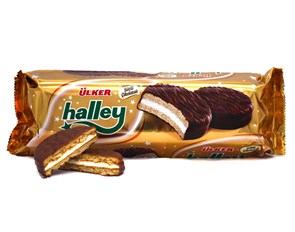 Ulker Halley сэндвич-печенье покрытое молочным шоколадом 224гр. 1/12шт.