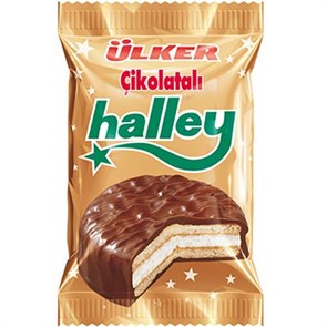 ULKER halley сэндвич печенье с молочным шоколадом 28гр. 1/80шт.